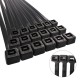 Brida Nylon 100%. Color Negro 3,5 x 280 mm. Bolsa 100 unidades. Abrazadera Plastico, Organizador Cables, Alta Resistencia