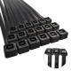 Brida Nylon 100%. Color Negro 4,5 x 280 mm. Bolsa 100 unidades. Abrazadera Plastico, Organizador Cables, Alta Resistencia