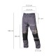 Pantalones Largos DeTrabajo, Multibolsillos, Resistentes, Rodilla Reforzada, Gris/Amarillo Talla 42/44 M (Slim Fit)