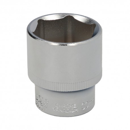 Llave Vaso 1/2" Hexagonal 30 mm. Perfil de 6 caras. Acero Cromo Vanadio, Aristas Redondas