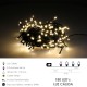 Guirnalda Luces Navidad 500 Leds Color Blanco Calido. Luz Navidad Interiores y Exteriores Ip44