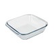 Fuente Horno Cristal Borosilicato Cuadrada 1,1litros. 18x18 cm. Ideal Meclas, Ensaladas, Postres, Cocina, Resposteria. Libre BPA