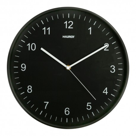 Reloj De Pared Ø 30 cm. Color Negro